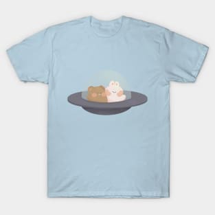 Bunny and bear UFO T-Shirt